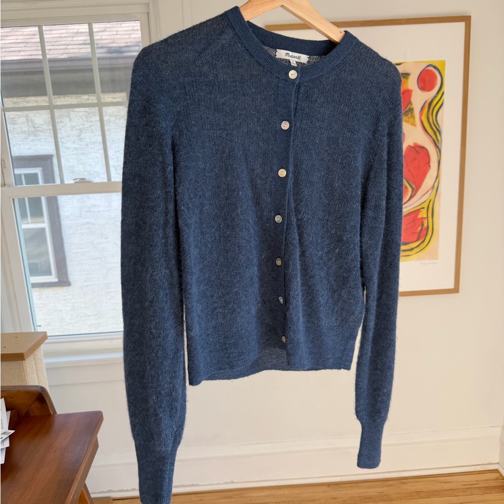 Madewell Blue Button-Up Cardigan